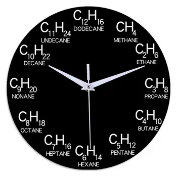 

12 Inch Periodic Table Of Elements Chemical Symbols Wall Clock Educational ElementaL Display Classroom Clock For Study