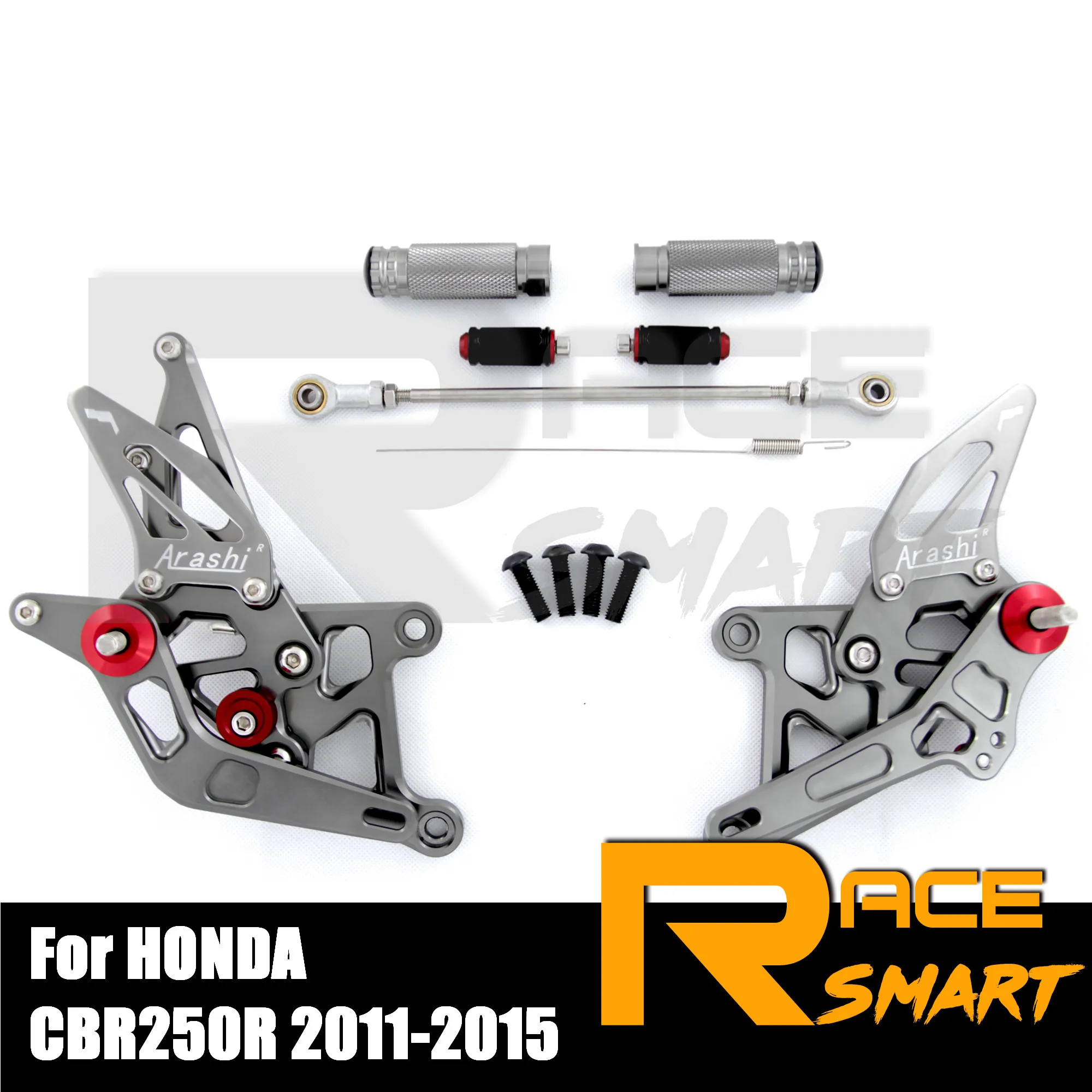 

FOR HONDA CBR250R 2011 - 2015 CBR-250R 250R Rear Footrests Foot Rest Pegs Pedal Motorcycle Accessories CNC Adjustable Rearset