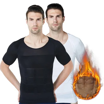 

2019 Summer Men Casual Short Sleeve Waterproof Mens Neoprene Clothing Bodybuilding Slim Fit Oversized Vest T-shirt