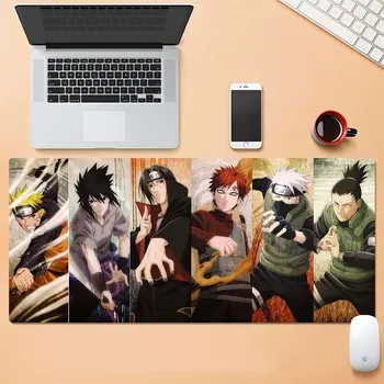 

3mm Super Large Size Desktop Keyboard Mouse Pad with Anime Naruto Pattern Kakashi Itachi Non-slip Rubber Computer Mat Desk Cloth