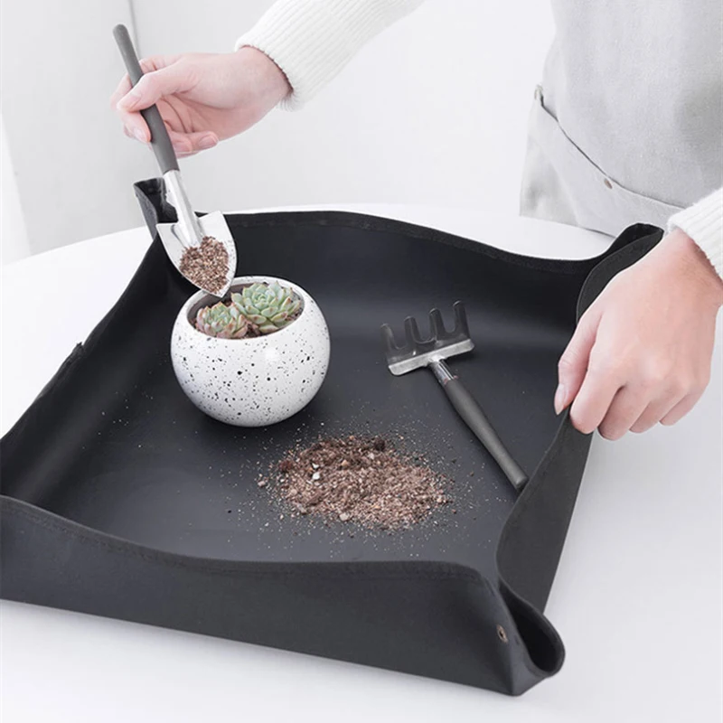 50cm Waterproof Planting Mat Gardening Transplanting Mat For For Indoor Planting Bonsai Pot Succulents PVC Planter Accessories cheap plant pots