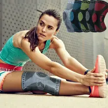 Наколенник компрессионная Защита силиконовый пружинный Meniscus поддержка облегчение боли Эластичный регулируемый дышащий унисекс гетры