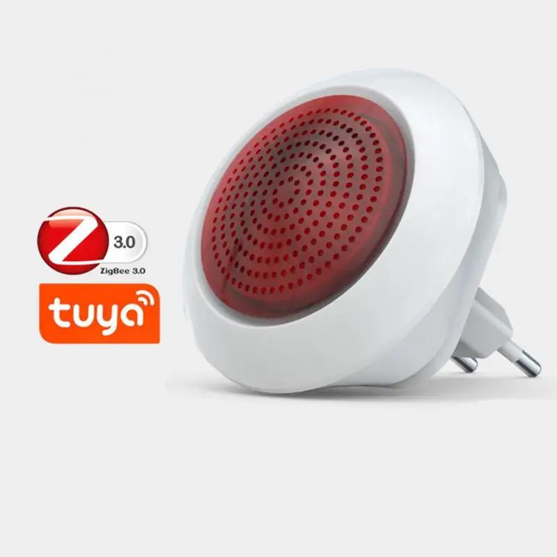 Умная звуковая и светильник вая сирена Tuya Zigbee беспроводной дистанционный зуммер