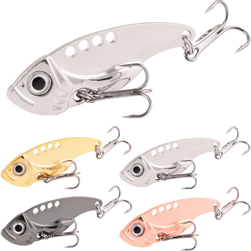 4Pcs/lot 3g 7g 10g 15g Metal VIB Lures 3D Eyes Vivid Vibrations