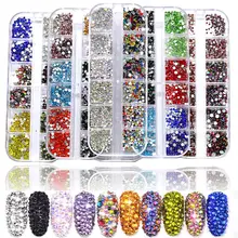 Акриловые Стразы для ногтей, набор для украшения ногтей, набор для маникюра, двойная ручка с пинцетом, набор инструментов для маникюра