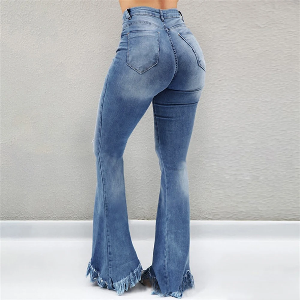 NIBESSER, женские джинсы с высокой талией, Ретро стиль, рваные, широкие, джинсовые штаны, джинсы для женщин, женские винтажные брюки размера плюс