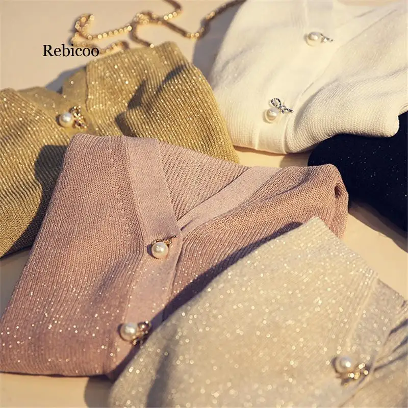 Spring Autumn Lady's Knitted Sweater Thin Cardigan Sweater Hollow Long Sleeve Casual Female Cardigan Short Sweaters Spring Autumn Lady's Knitted Sweater Thin Cardigan Sweater Hollow Long Sleeve Casual Female Cardigan Short Sweaters