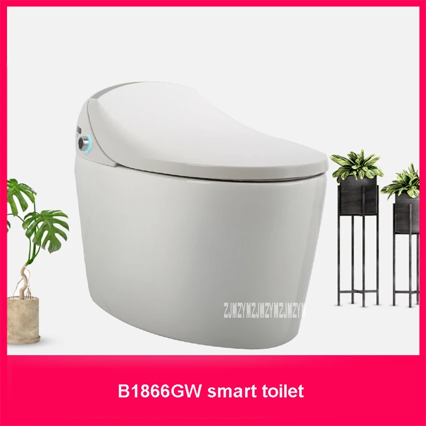

New B1866GW Smart Toilet Household Bathroom Electric Automatic Toilet lid and Seat Flip Integrated Intelligent Toilet 220V 1650W