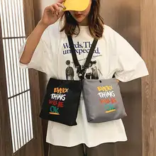 Модная сумка через плечо с буквенным принтом, сумки на плечо, холщовые Женские повседневные сумки через плечо, хозяйственная сумка для женщин