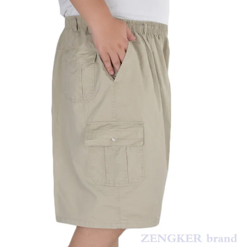 중년 노인 남성 여름 플러스 사이즈 루즈 캐주얼 반바지 9XL 8XL 10XL 11XL 12XL 초대형 코튼 반바지 얇은 섹션 아빠