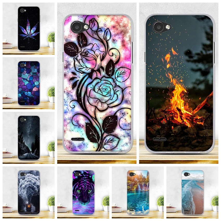

Ultra thin stylish Phone Case FOR LG Q6 a alpha Q6a Q 6 M700 Funda Capa Soft Silicone Wallet Cover FOR LG Q6 5.5" Pattern Cover