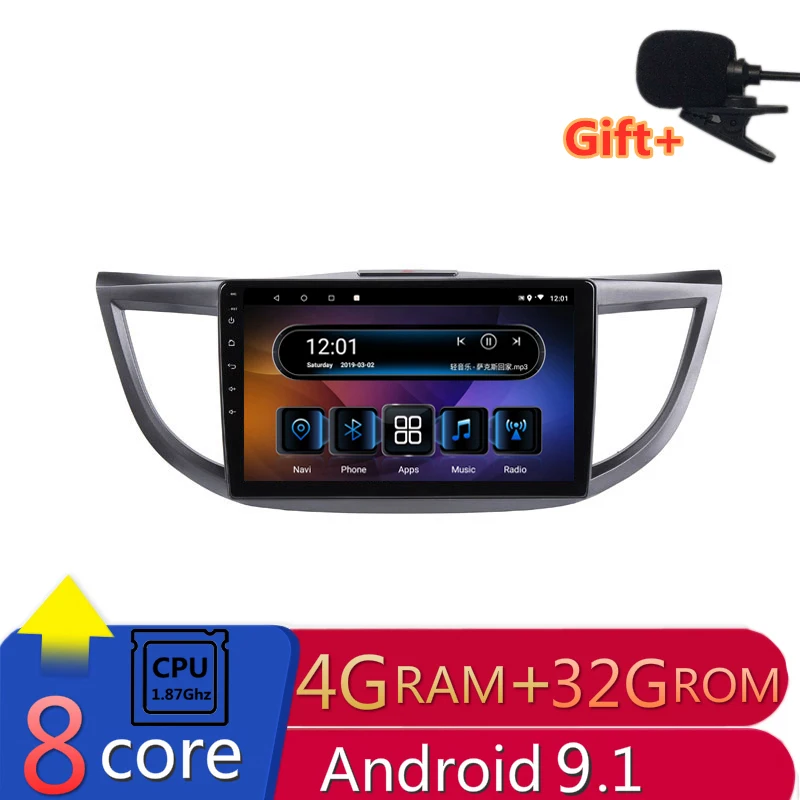 10.1&quot 4G RAM 8 cores Android Car DVD GPS Navigation For HONDA CRV 2012 2013 2014 2015 2016 audio stereo car radio headunit wifi |