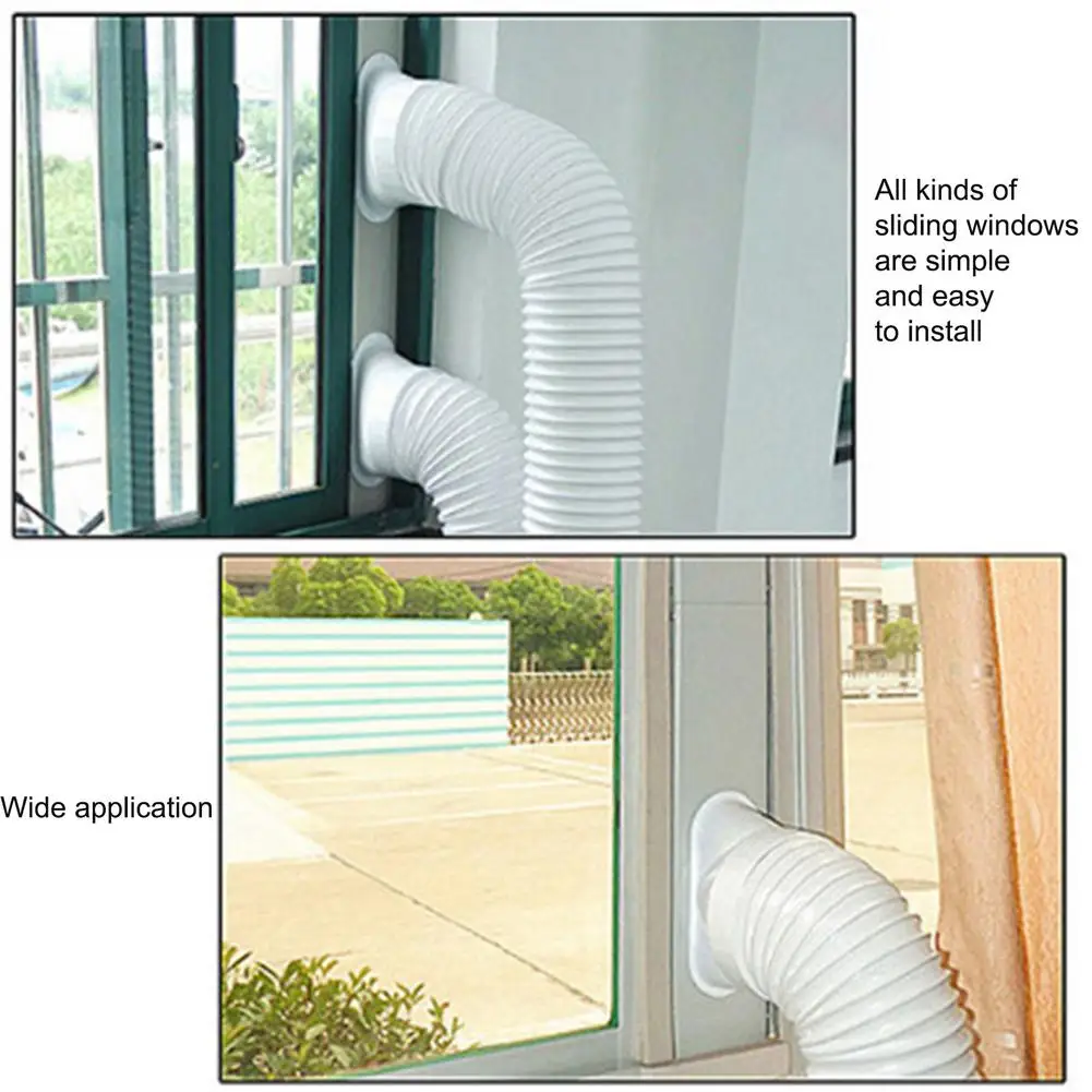 Window Vent Kit Seal AC Adjustable For Portable Air Conditioner Plate with 15cm Tube Adapter Exhaust Hose & Ducting Parts window vent kit