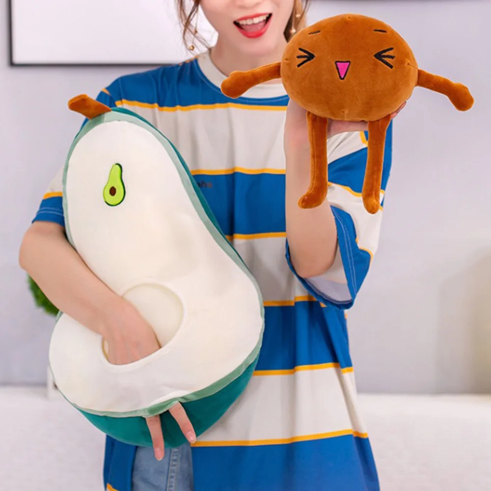 Милая 50 см авокадо мягкая плюшевая игрушка заполненная игрушечная Печать Подушка для детей Рождественский подарок на день рождения