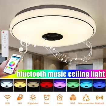 

72W Modern RGB LED Ceiling Light 220V/110-240V Home lighting APP bluetooth Music Light Bedroom Lamps Smart Lamp+Remote Control