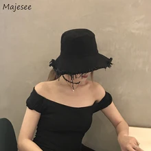 Женские шапки-ковш, одноцветные, летние, элегантные, купольные, с необычными полями, милые, подходят ко всему, женские шапки, повседневные, корейский стиль, модные, для девушек