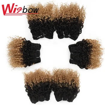 

Raw Indian Hair Kinky Curly Bundles 6pcs Bundles Human Hair Curly Hair Colored T1b 30 27 99j Ombre Bundles Hair Extension