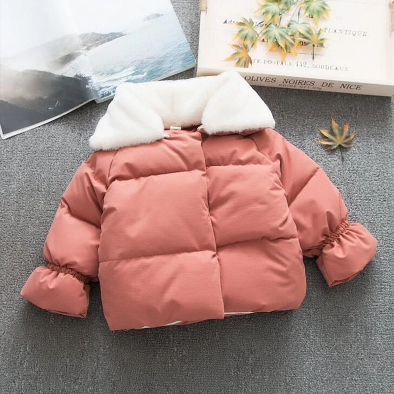 Красивый пуховик для маленьких девочек модное зимнее пальто детская теплая Повседневная Верхняя одежда Детская одежда для малышей на Рождество