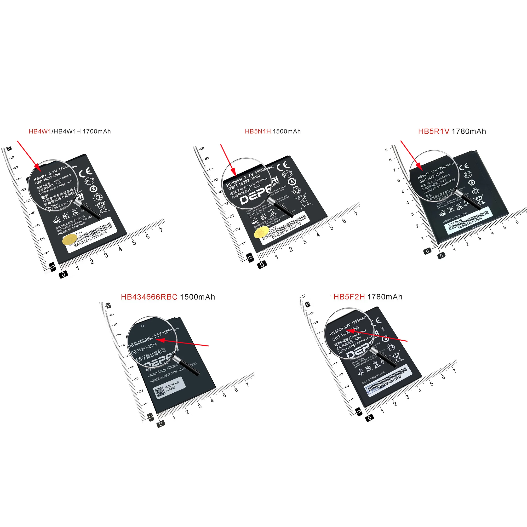Hb4W1H Hb5N1H Hb5R1V Hbhb5F2H Batteria Per Huawei Honor 2 3 G510 G520 G525 G300 G305 E5573 E5372 E5373 E5375 Ec5377