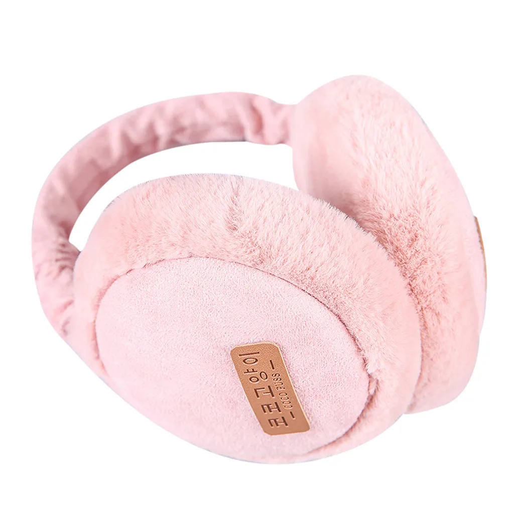 Fashion Unisex Winter Earmuffs Women Men Lovers Ear Warmer Plush Plain Teenage Student Mother Girl Ear Muffs Earflap Earmuffs&B