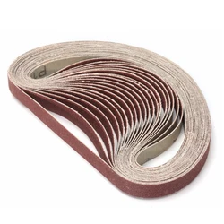 Máquina de lijado de cinturones abrasivos, herramienta para amoladora de correa, 520x20mm, grano 40 400, 10 Uds., envío gratis