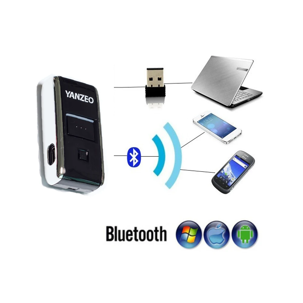 Yanzeo сканер штрихкодов с bluetooth карманный беспроводной лазерный портативный мини сканер штрихкодов