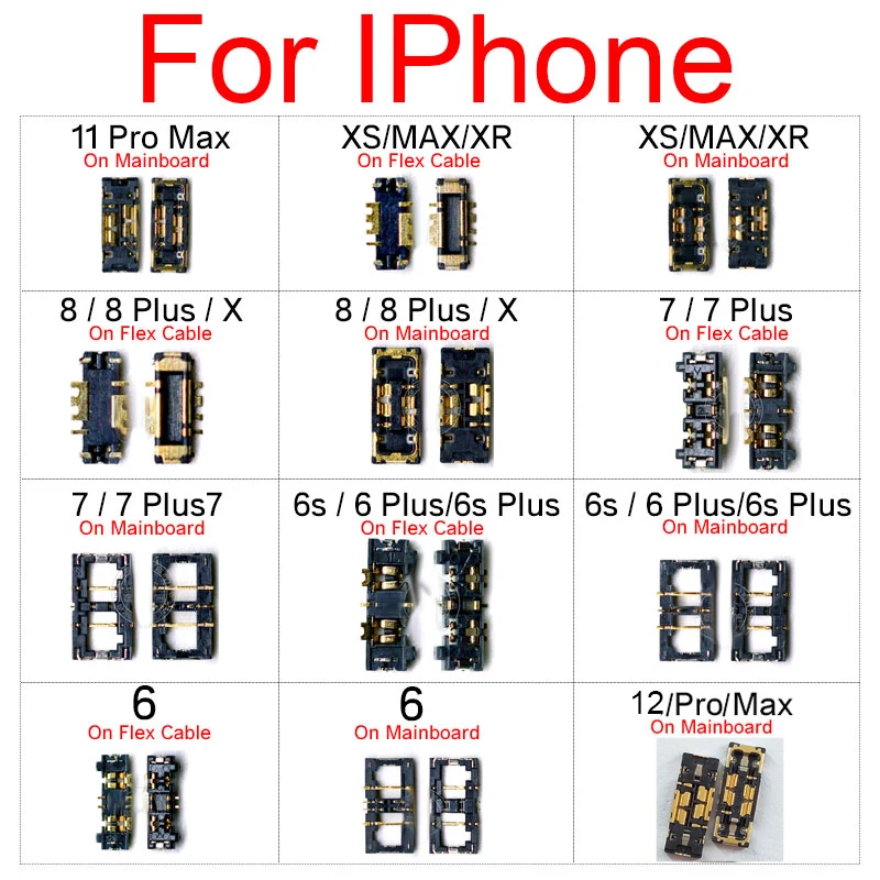 Гибкий кабель для iphone 11 12 Pro Max XS XR X 6 6s 7 8 Plus SE2020 2 шт. | Мобильные телефоны и