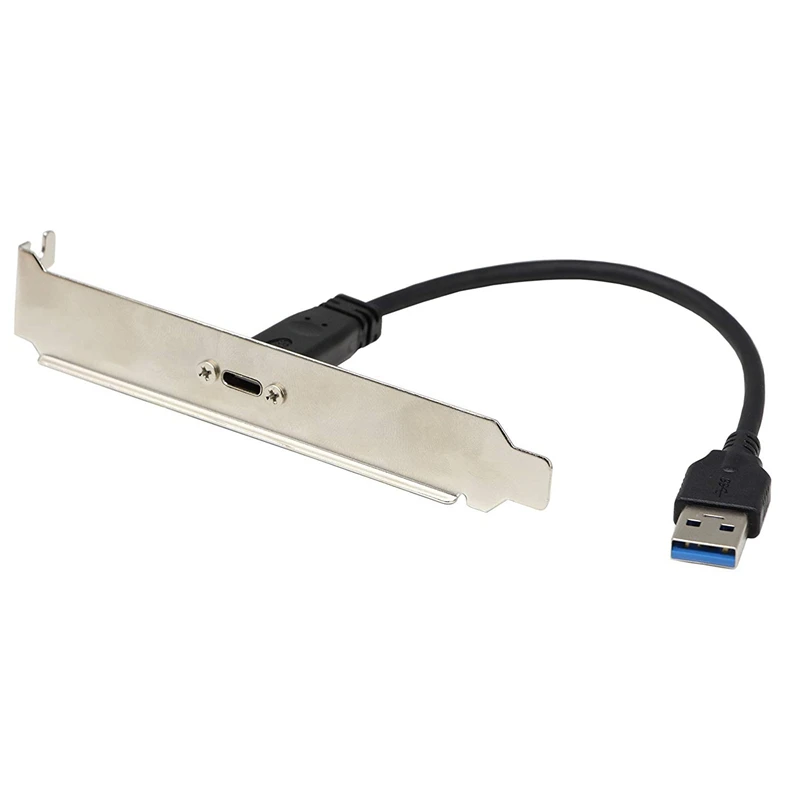 USB A 3,0 к USB C Передняя панель соединительный кабель, USB A 3,0 папа к usb type C гнездовой панельный удлинитель для синхронизации данных и зарядки