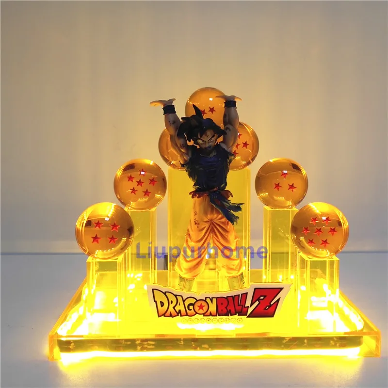 goku Dragon Ball Lampara Dragon Ball Z фигурка Shenron Goku светодиодный Lihgting декоративный Ночной светильник хрустальный шар DBZ Goku Shenglong игрушка - Испускаемый цвет: goku