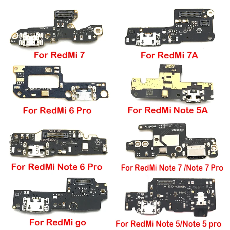 

Dock Connector Charger Board For Xiaomi Redmi Note 7 6 5 5A Pro / Redmi Go 7 7A S2 USB Charger Charging Port Flex Cable Board