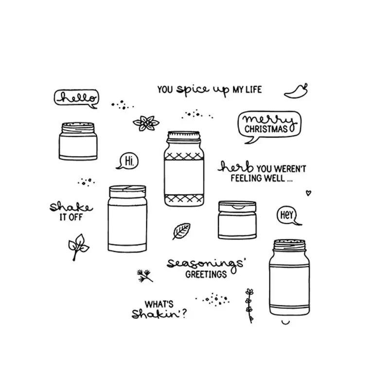 

Spice Bottle Silicone Clear Seal Stamp DIY Scrapbooking Embossing Photo Album Decorative Paper Card Craft Art Handmade Gift