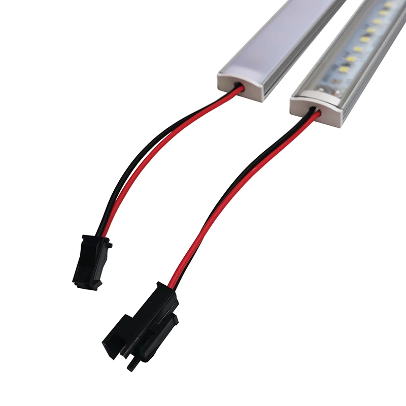 2835 Super Bright DC 12V 72 LED 50cm perfil aluminio Profile Holder For LED Strip Light Bar Cabinet Lamp Kitchen Closet