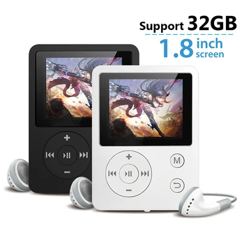 

TIPTOP Portable MP4 Music Player FM Radio Video Hi-Fi Lossless Sound Recorder Black/White