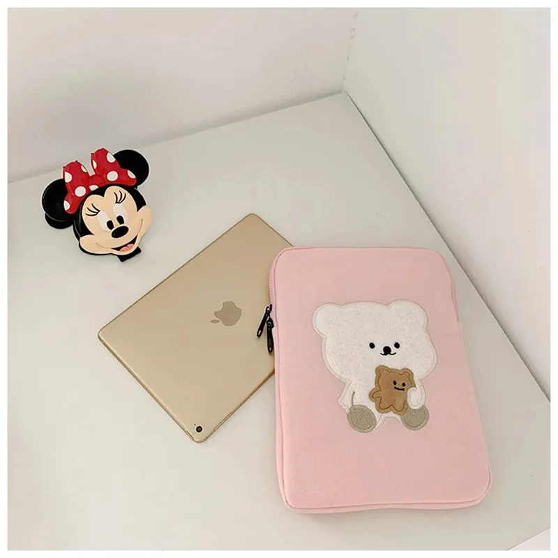 2020 Fashion korea Ins Bear 11inch tablet case cute cartoon sleeve case bag protection suit mac ipad pro 97 105 13 inch