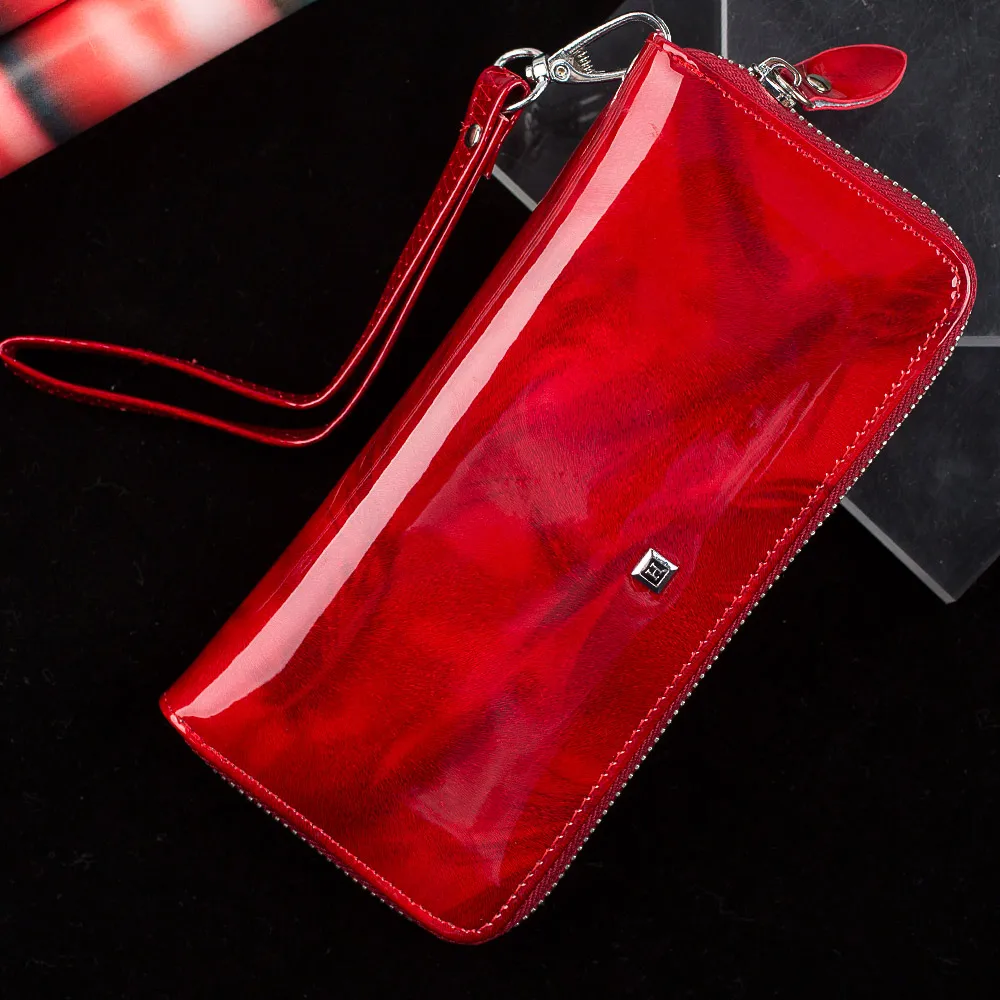 Tanie HH portfel damski oryginalne skórzane damskie portmonetki damskie długa torba uchwyt portfele kopertówki na telefon projekt długi opaska sprzęgła