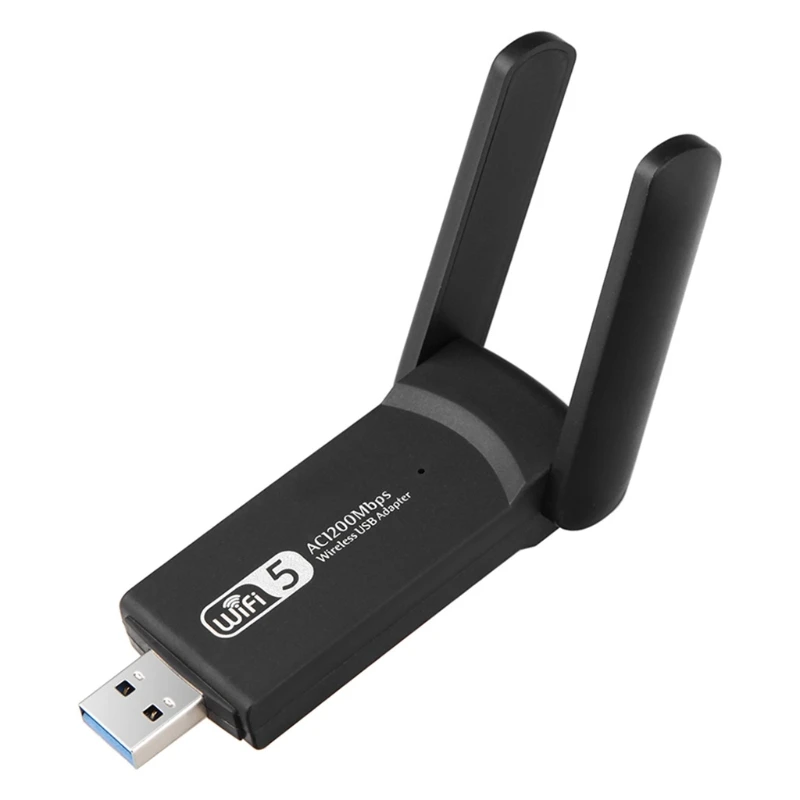 

RTL8812 Wireless Dual Band 2.4G 5.8G WiFi Ethernet Adapter 1200Mbps Network- Card with Dual Antenna USB3.0 Receiver for Computer
