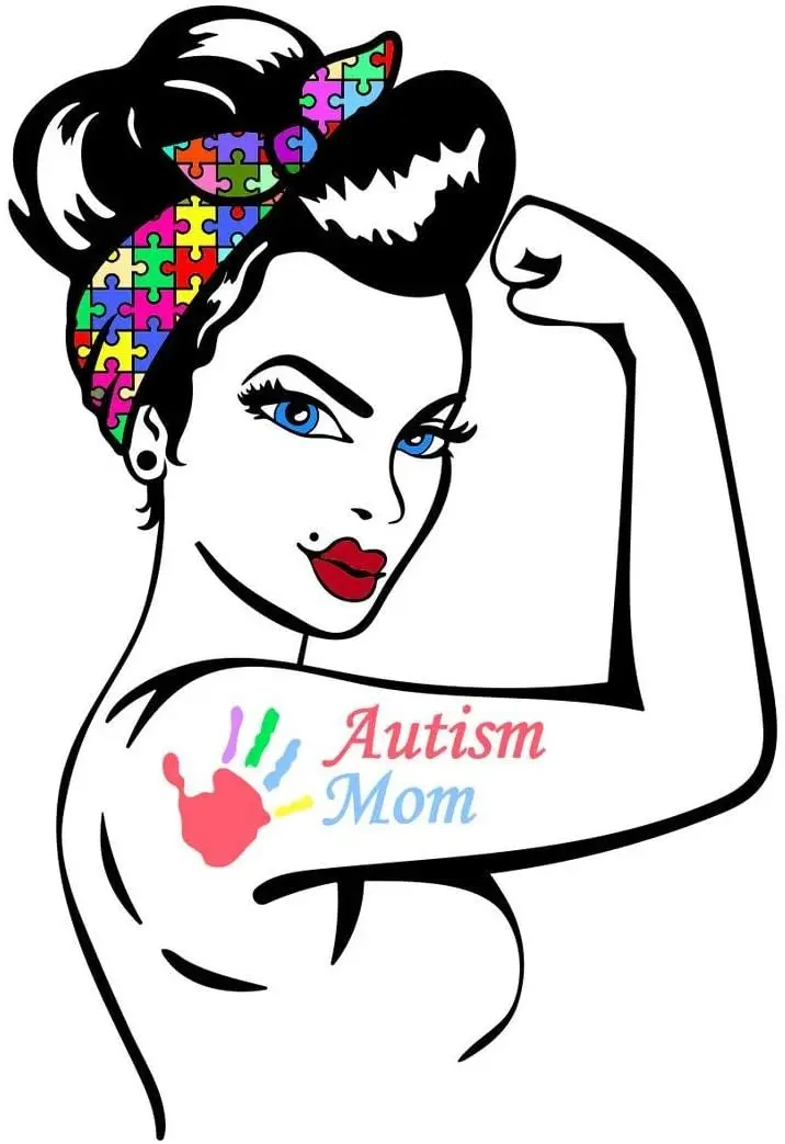 DasDecal Autism Mom Proud Car Sticker Creative Waterproof Decal Laptop Motorcycle Auto Accessories Decoration PVC,15cm*11cm car decal stickers