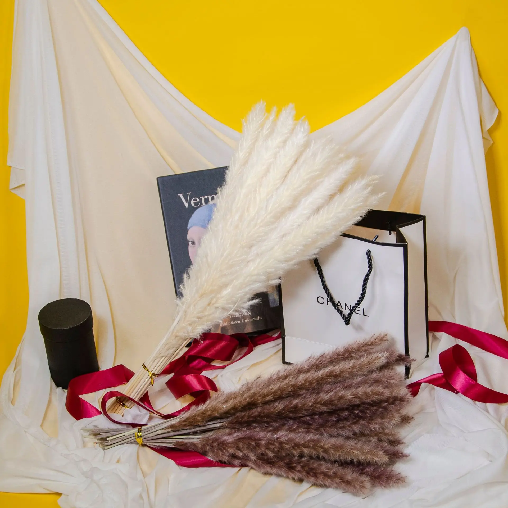 

15pcs Reeds Natural Dekoration Dried Pampas Grass Dry Flowers Phragmites Bunch arty Modern Home Decoration Wedding