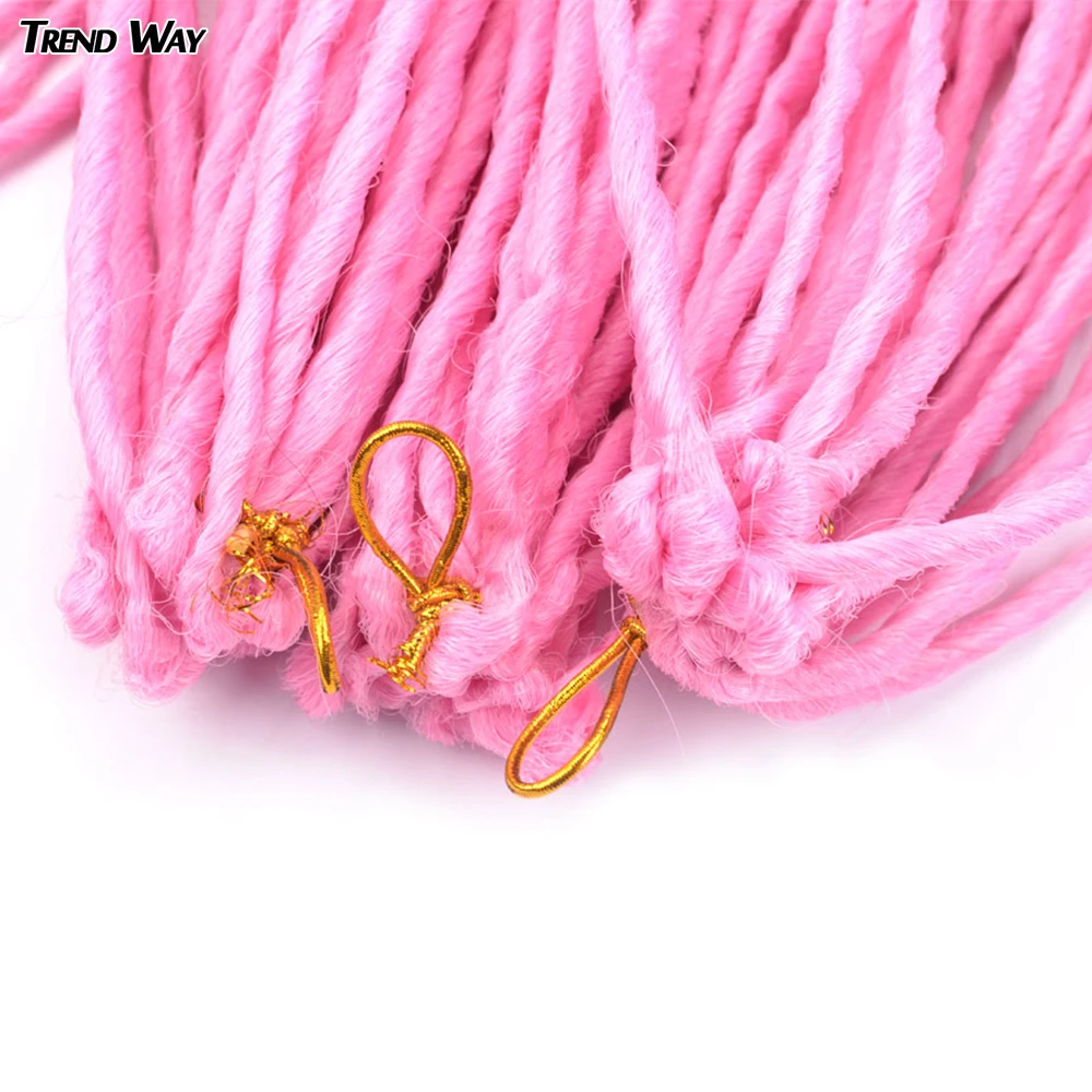 Ombre Synthetic Dreadlocks Hair 22inch Crochet Braids Single Ends Extension Pre Stretch For Women For Kids Black White - Image 6