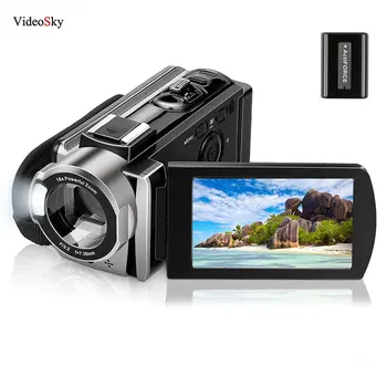 Video Camera Camcorder Digital YouTube Vlogging Camera Recorder FHD 1080P 24MP 270 Degree Rotation 16X Digital Zoom Recordor winait professional digital video camera hdv v7 24mp full hd 1080p dis high quality wireless digital video camcorder
