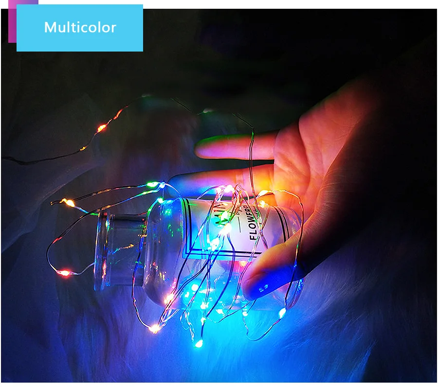 2M 5M 10M Copper Silver Wire USB LED String lights Waterproof Holiday lighting For Fairy Christmas Wedding Party Decoration (5)