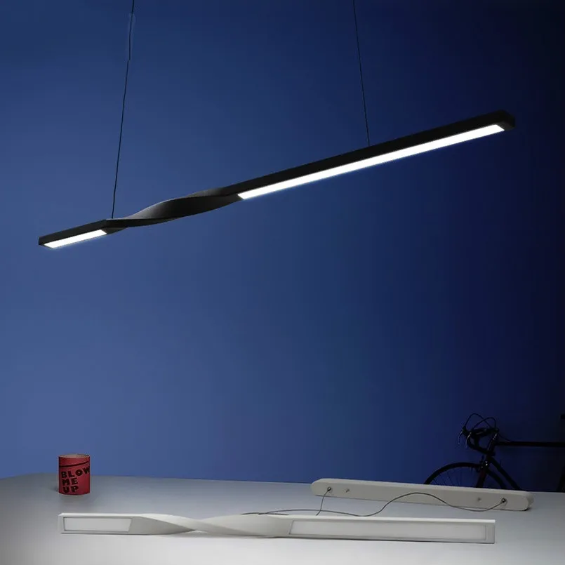 

Nordic Long Strip Pendant Lights Personality Creativity Minimalist Designer Led Dining Room Modern Decor Kitchen Hanging Lamp