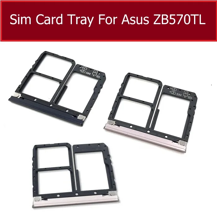 Держатель лотка для SIM-карты Asus Zenfone MAX Plus ZB570TL устройство чтения Sim-карт памяти
