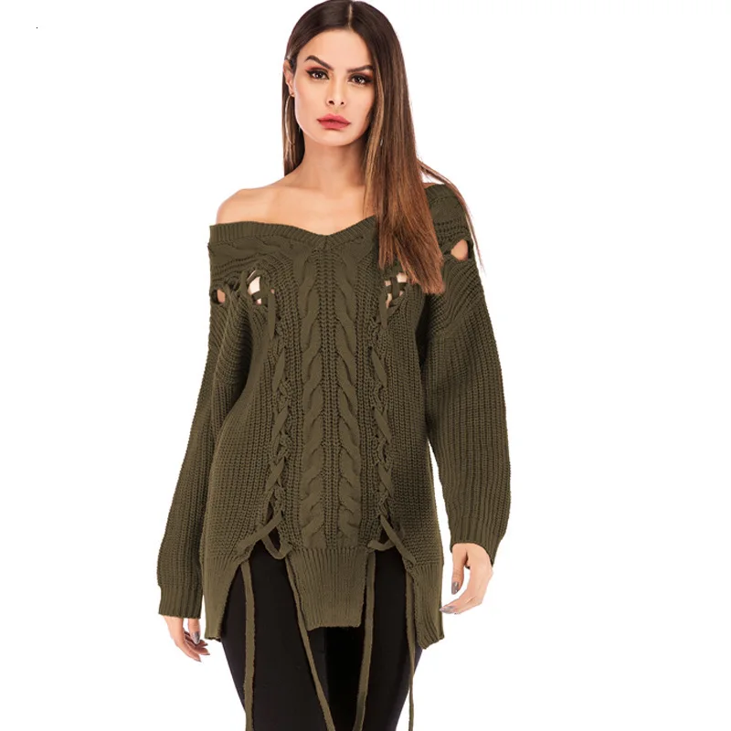DEAT СВОБОДНЫЙ Модный пуловер с v-образным вырезом длинный рукав женский свободный большой размер однотонный тонкий вязаный свитер осень зима TD518