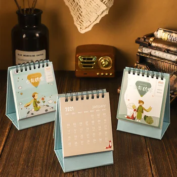 

2021 Fresh Cartoon Desktop Mini Calendar dual Daily Scheduler Table Planner Yearly Agenda Organizer