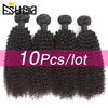 Kinky Curly Brazilian Human Hair Bundles 6Pcs/Lot Remy Hair Weaving Bundles Deal Free Tangle No Shedding 8-26 Inch Natural Color ► Photo 1/6