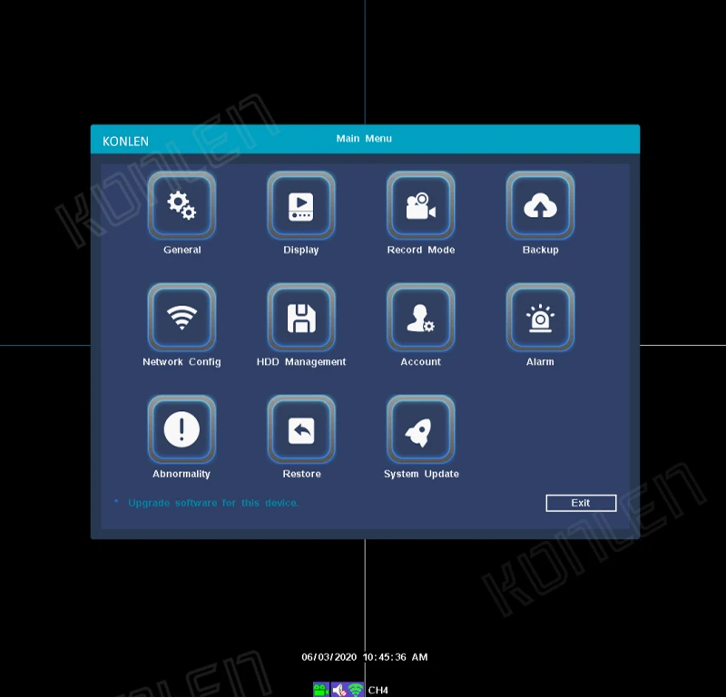 13 NVR display menu