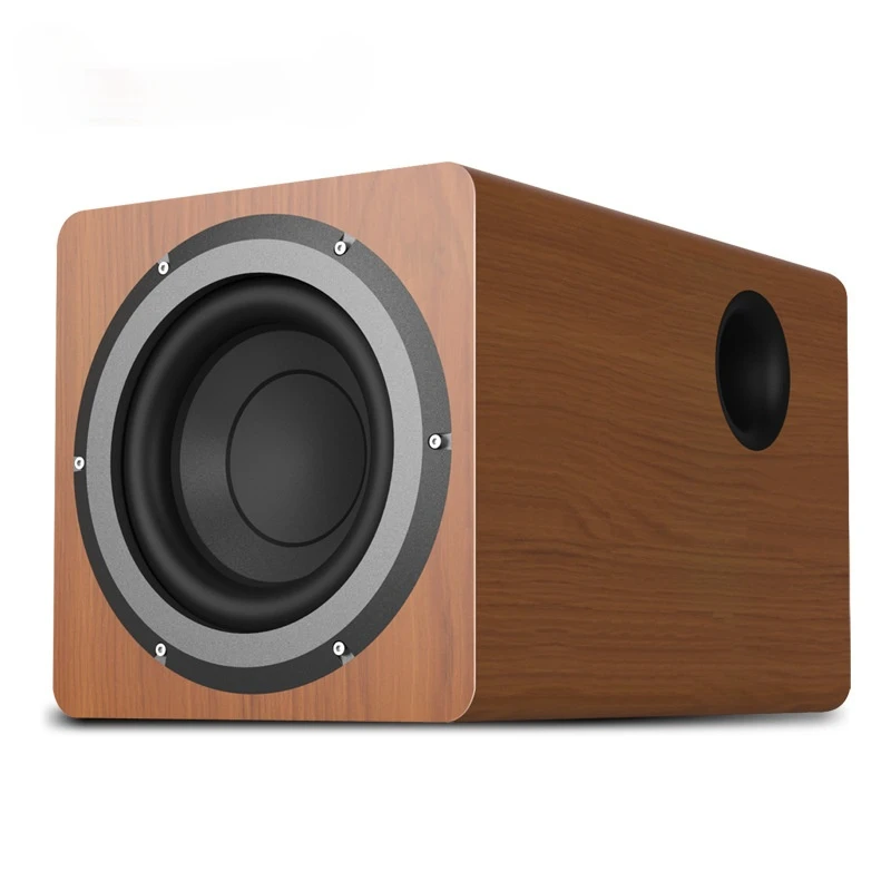 

100W wooden high-power subwoofer 6.5 inch active suitable for home theater speaker system, sound bar, echo, gallery, TV, comp