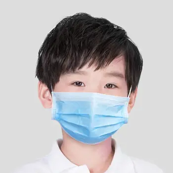 

25Pcs 3 layer Disposable Elastic Mouth Soft Breathable Blue Soft Child Kids Mask