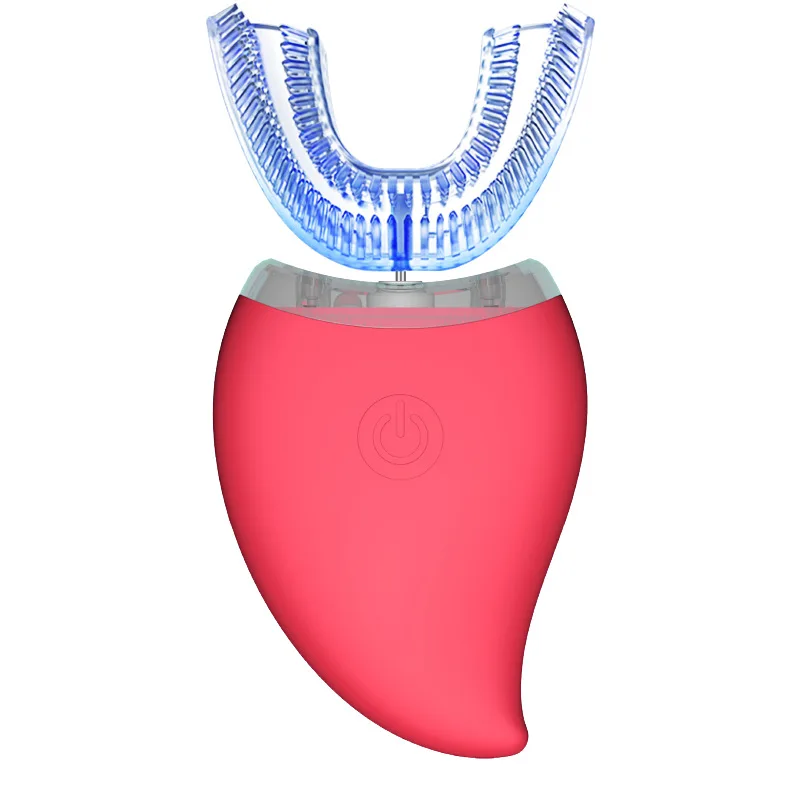 

360 Degree Ultrasonic Electric Toothbrush, U-Shaped Silicone Toothbrush Head Waterproof Washable and Reusable Automatic Toothbru